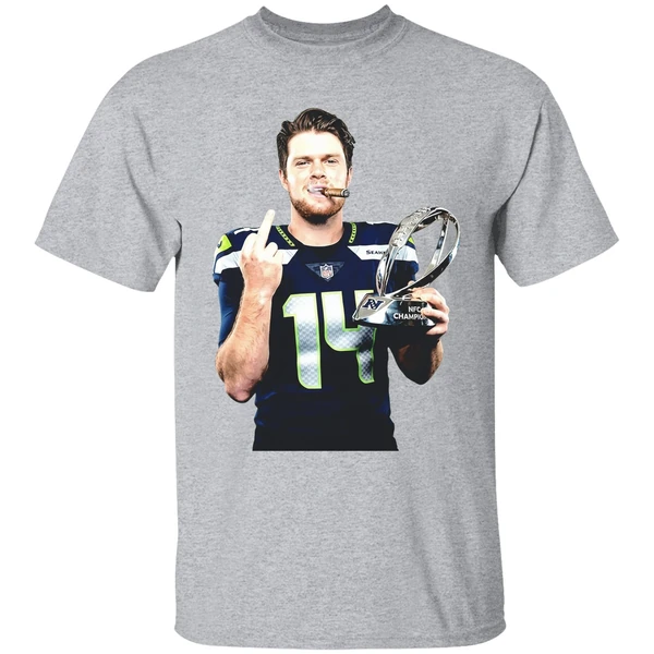 Sam Darnold Seattle Seahawks 2026 Super Bowl Lx Trophy Middle Finger Shirt - Image 9