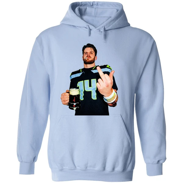 Sam Darnold Seattle Seahawks Smoking Middle Finger Champions Hoodie - Image 4