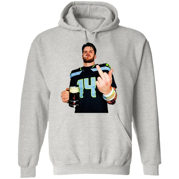 Sam Darnold Seattle Seahawks Smoking Middle Finger Champions Hoodie - Image 9