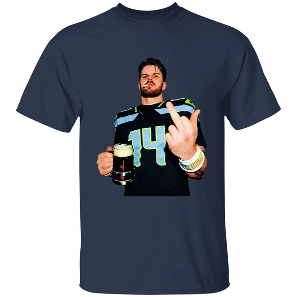 sam darnold seattle seahawks smoking middle finger champions shirt navy