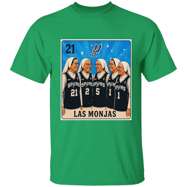 San Antonio Spurs 2026 Playoffs Spurs Nuns Las Monjas Card Shirt - Image 2