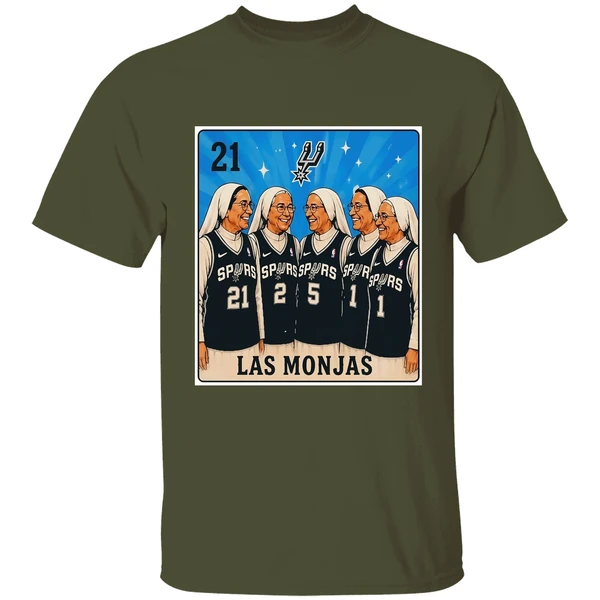 San Antonio Spurs 2026 Playoffs Spurs Nuns Las Monjas Card Shirt - Image 4