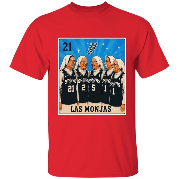 San Antonio Spurs 2026 Playoffs Spurs Nuns Las Monjas Card Shirt - Image 7