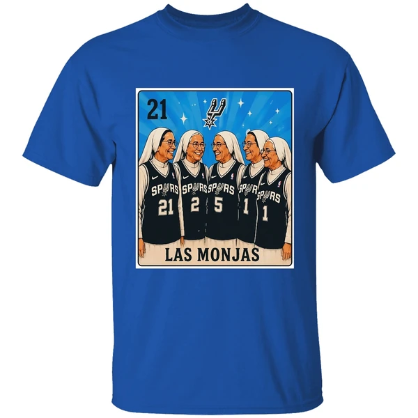 San Antonio Spurs 2026 Playoffs Spurs Nuns Las Monjas Card Shirt - Image 8