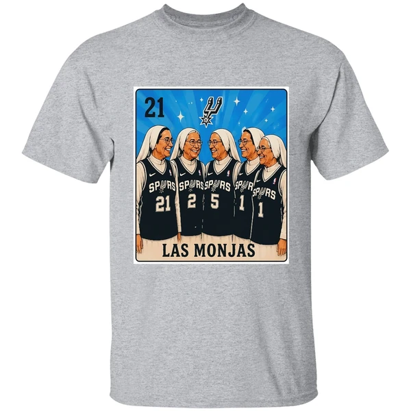 San Antonio Spurs 2026 Playoffs Spurs Nuns Las Monjas Card Shirt - Image 9