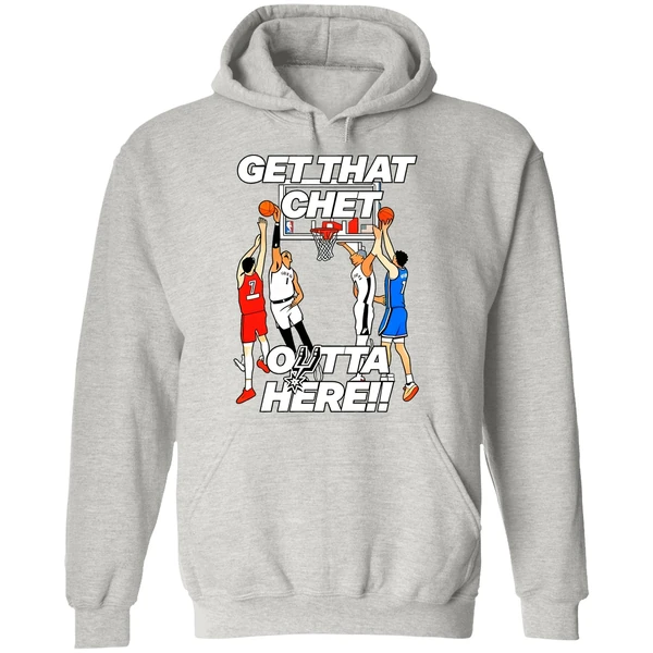 San Antonio Spurs Get That Chet Outta Here Hoodie - Image 9