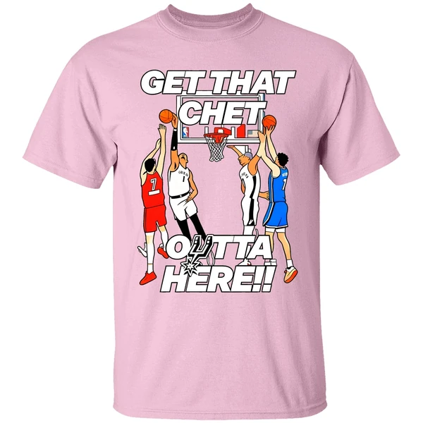 san antonio spurs get that chet outta here shirt lightpink