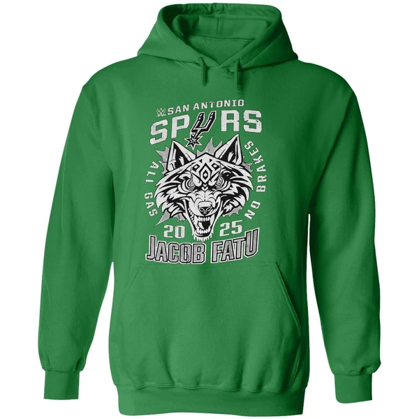 San Antonio Spurs Jacob Fatu All Gas No Brakes 2025 Hoodie - Image 2