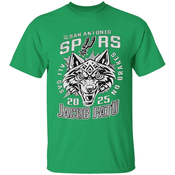 San Antonio Spurs Jacob Fatu All Gas No Brakes 2025 Shirt - Image 2
