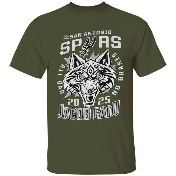San Antonio Spurs Jacob Fatu All Gas No Brakes 2025 Shirt - Image 4