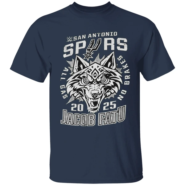 San Antonio Spurs Jacob Fatu All Gas No Brakes 2025 Shirt - Image 5