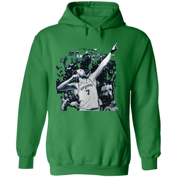 San Antonio Spurs Luke Kornet 7 Name And Number Signature Pose Hoodie - Image 2
