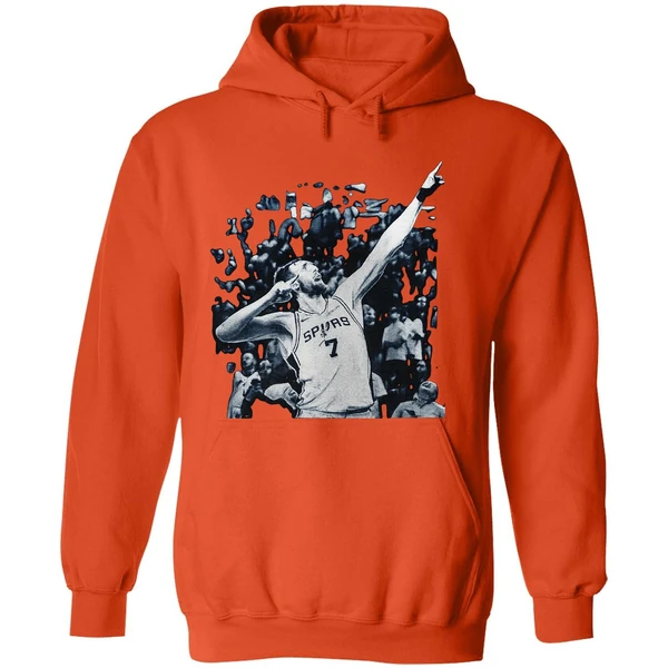 San Antonio Spurs Luke Kornet 7 Name And Number Signature Pose Hoodie - Image 6