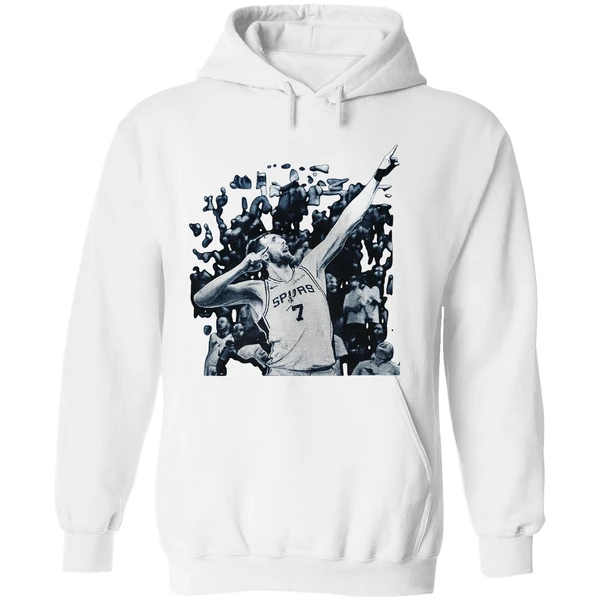 San Antonio Spurs Luke Kornet 7 Name And Number Signature Pose Hoodie - Image 8