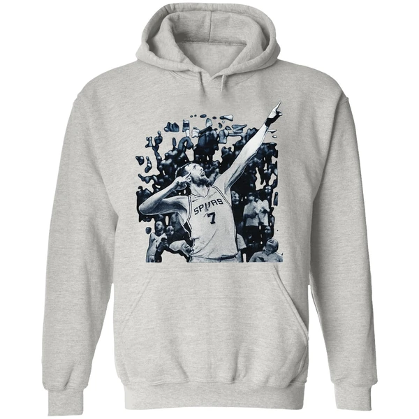 San Antonio Spurs Luke Kornet 7 Name And Number Signature Pose Hoodie - Image 9