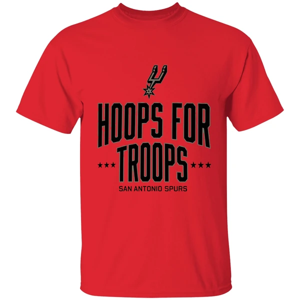 san antonio spurs nba hoops for troops shirt red