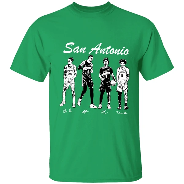 San Antonio Spurs Wembanyama Harper Castle Vassell Shirt - Image 2