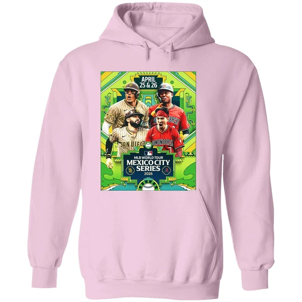 San Diego Padres Vs Arizona Diamondbacks Mlb World Tour Mexico City Series 2026 Poster Hoodie - Image 5