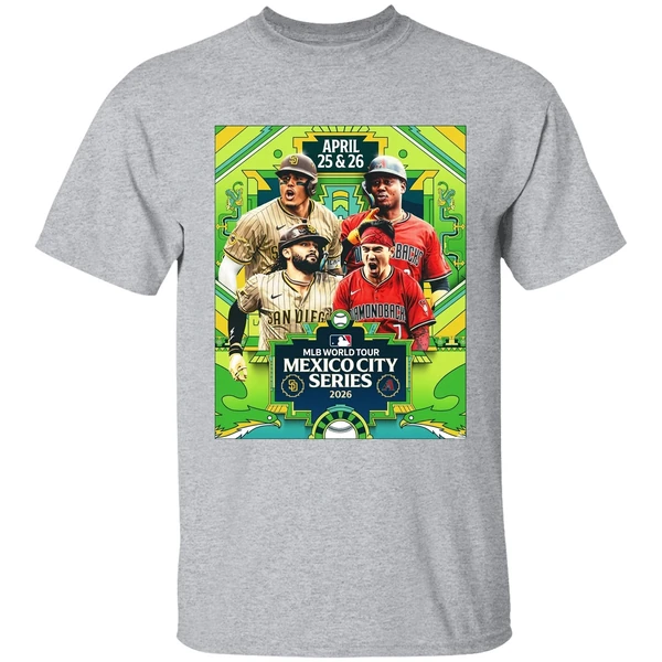 San Diego Padres Vs Arizona Diamondbacks Mlb World Tour Mexico City Series 2026 Poster Shirt - Image 9