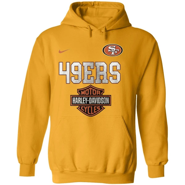 San Francisco 49ers 122 Years Harley Davidson Ride The Legend Hoodie