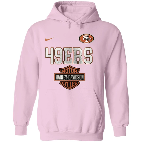 San Francisco 49ers 122 Years Harley Davidson Ride The Legend Hoodie - Image 5