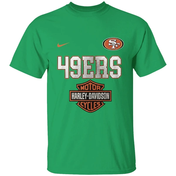 San Francisco 49ers 122 Years Harley Davidson Ride The Legend Shirt - Image 2