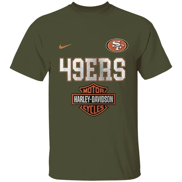 San Francisco 49ers 122 Years Harley Davidson Ride The Legend Shirt - Image 4