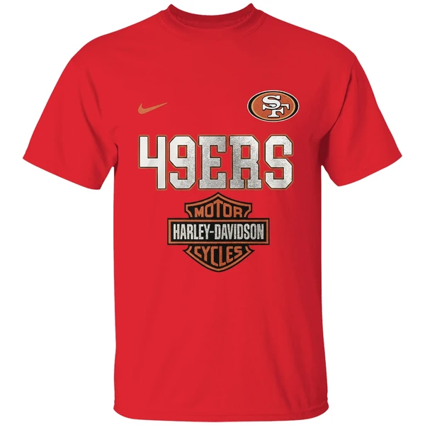 San Francisco 49ers 122 Years Harley Davidson Ride The Legend Shirt - Image 7