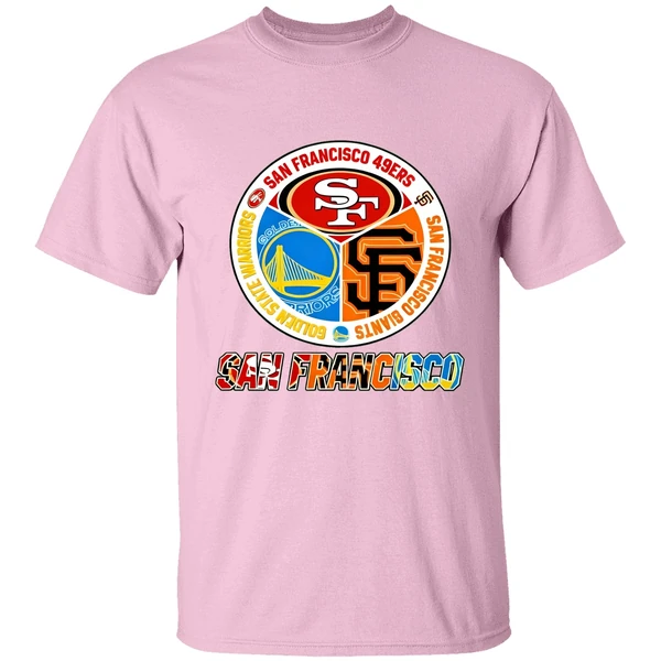 San Francisco 49ers And San Francisco Giants Golden State Warriors Logo Shirt San Francisco 49ers And San Francisco Giants Golden State Warriors Logo Shirt