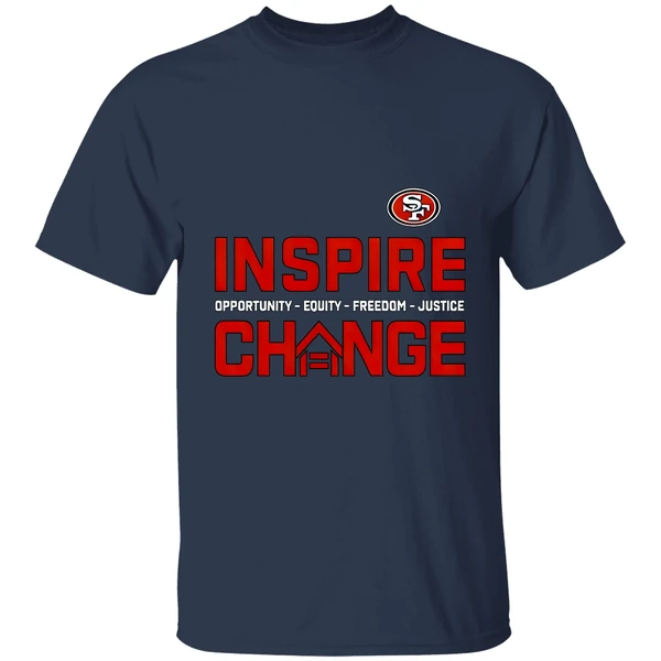 san-francisco-49ers-inspire-change-opportunity-equity-freedom-justice-opportunity-shirt-navy