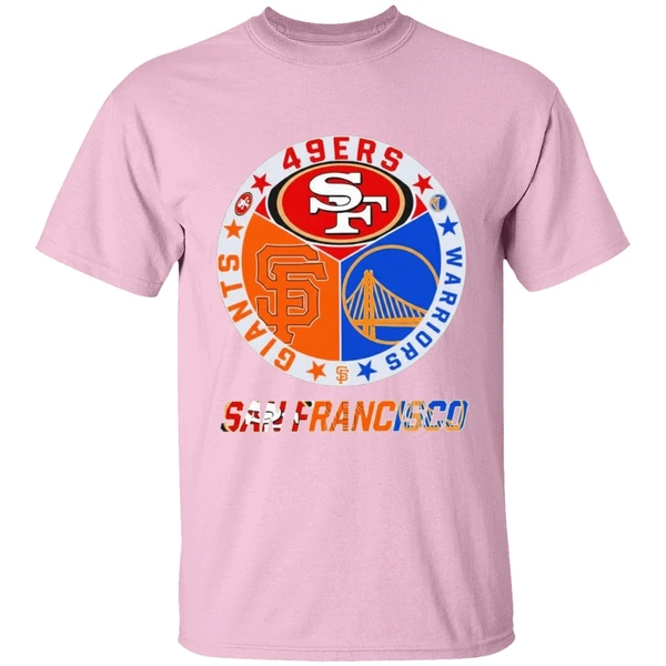san-francisco-49ers-warriors-giants-shirt-lightpink