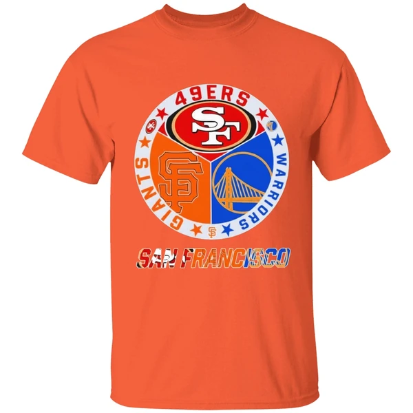 san-francisco-49ers-warriors-giants-shirt-orange