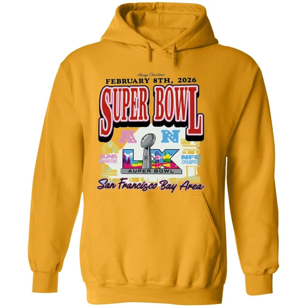 San Francisco Bay Area Super Bowl Lx Logo Hoodie