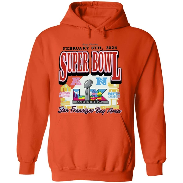San Francisco Bay Area Super Bowl Lx Logo Hoodie - Image 6