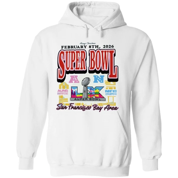 San Francisco Bay Area Super Bowl Lx Logo Hoodie - Image 8