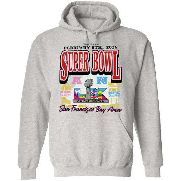 San Francisco Bay Area Super Bowl Lx Logo Hoodie - Image 9