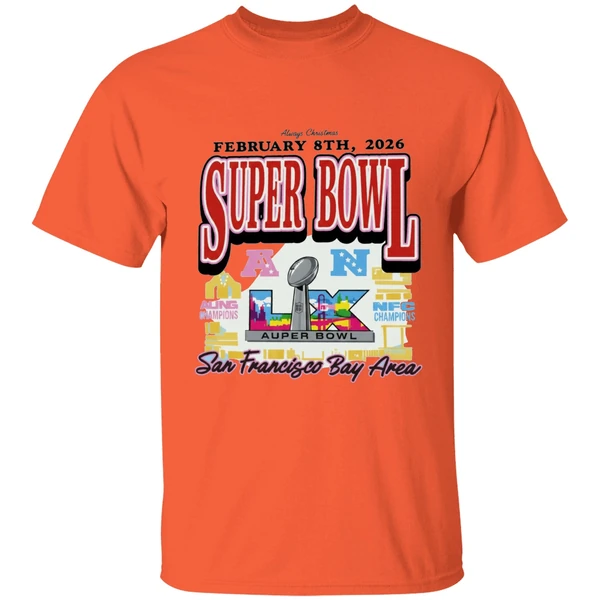 san francisco bay area super bowl lx logo shirt orange