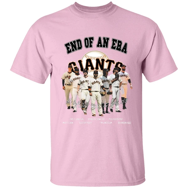 san francisco giants end of an era signatures shirt lightpink