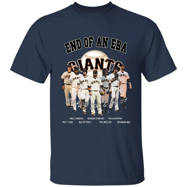 san francisco giants end of an era signatures shirt navy