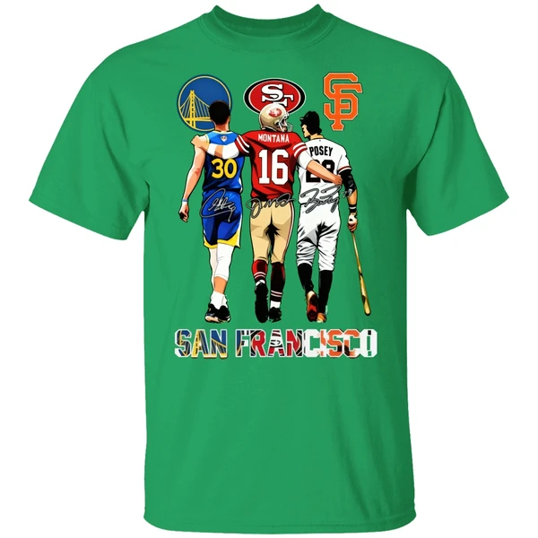 San Francisco Stephen Curry Joe Montana And Buster Posey Shirt