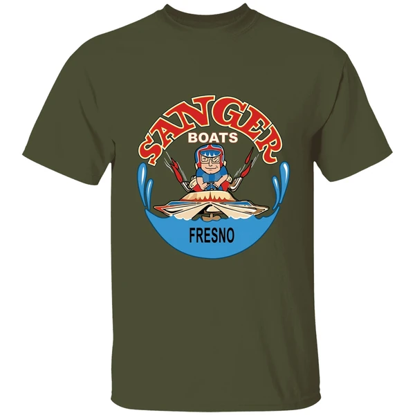 sanger boats fresno logo shirt militarygreen
