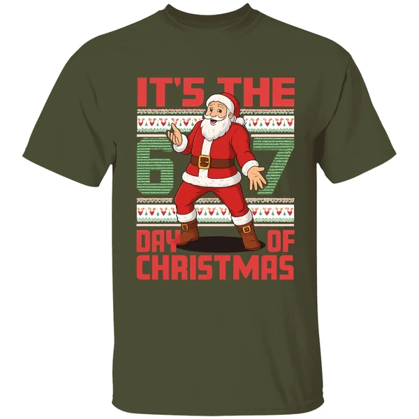 Santa Claus Its The 67 Day Of Christmas Shirt - Image 3
