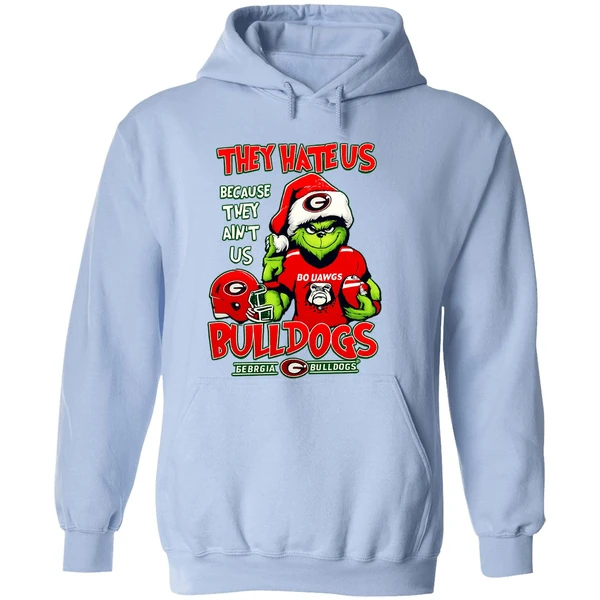 Santa Grinch Georgia Bulldogs They Hate Us Because They Aint Us Football Hoodie - Image 4