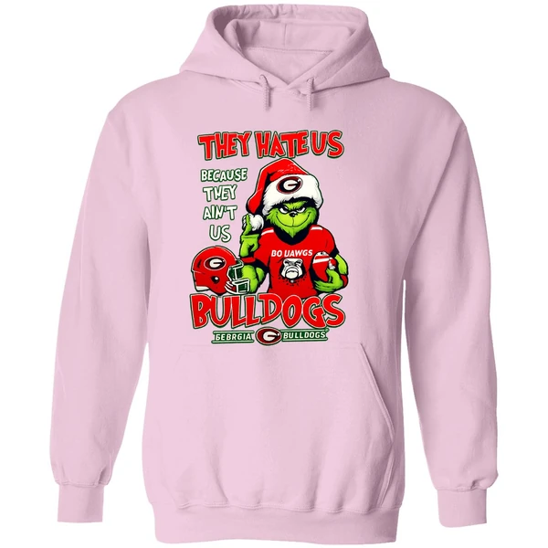 Santa Grinch Georgia Bulldogs They Hate Us Because They Aint Us Football Hoodie - Image 5