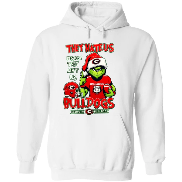 Santa Grinch Georgia Bulldogs They Hate Us Because They Aint Us Football Hoodie - Image 8
