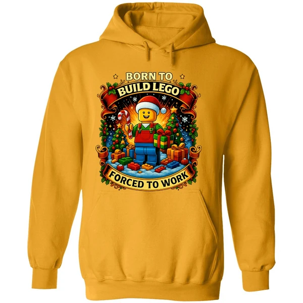 Santa Lego Born To Build Lego Forced To Work Christmas Hoodie