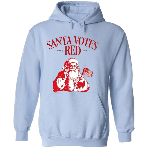 Santa Votes Red Since 1776 Christmas Hoodie - Image 4