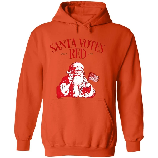 Santa Votes Red Since 1776 Christmas Hoodie - Image 6