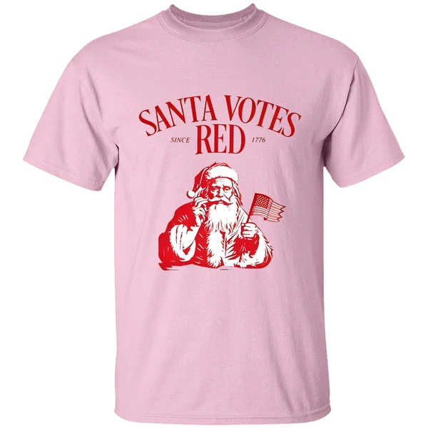 Santa Votes Red Since 1776 Christmas Shirt - Image 2