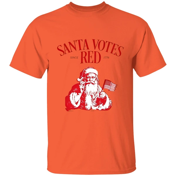 Santa Votes Red Since 1776 Christmas Shirt - Image 3